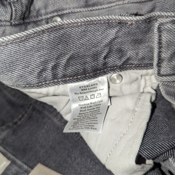 Everlane Rigid Slouch The Relaxed Fit Straight Jean Grey Women's 27 NWT - Picture 10 of 13